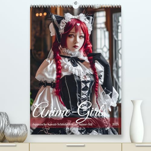 Anime-Girls - Japanische Kawaii-Schönheiten im Anime-Stil (hochwertiger Premium Wandkalender 2025 DIN A2 hoch), Kunstdruck in Hochglanz von CALVENDO