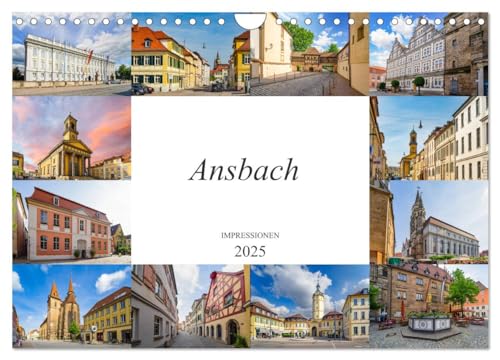 Ansbach Impressionen (Wandkalender 2025 DIN A4 quer), CALVENDO Monatskalender von CALVENDO