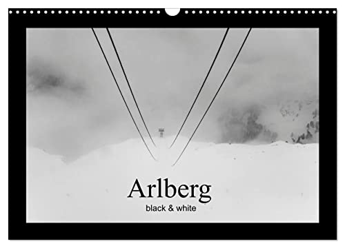 Arlberg black and white (Wandkalender 2025 DIN A3 quer), CALVENDO Monatskalender: Zürs und Lech am Arlberg, das 5 Sterne Skigebiet nicht nur für ... monochromen Bilderserie. (CALVENDO Natur) von CALVENDO