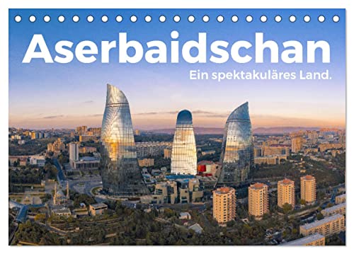 Aserbaidschan - Ein spektakuläres Land. (Tischkalender 2025 DIN A5 quer), CALVENDO Monatskalender: Genießen Sie die atemberaubenden Bilder von Aserbaidschan. (CALVENDO Orte) von Calvendo