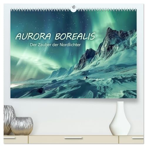 Aurora Borealis - Der Zauber der Nordlichter (hochwertiger Premium Wandkalender 2025 DIN A2 quer), Kunstdruck in Hochglanz von CALVENDO