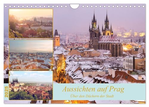 Aussichten auf Prag (Wandkalender 2025 DIN A4 quer), CALVENDO Monatskalender von CALVENDO