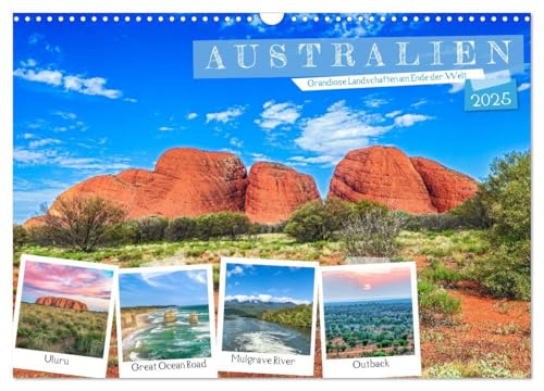Australien - Grandiose Landschaften am Ende der Welt (Wandkalender 2025 DIN A3 quer), CALVENDO Monatskalender: Atemberaubende Landschaften Australiens entdecken. (CALVENDO Orte) von Calvendo