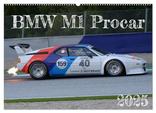 BMW M1 Procar (Wandkalender 2025 DIN A2 quer), CALVENDO Monatskalender: Rennautolegende BMW M1 Procar im Renneinsatz (CALVENDO Sport) von CALVENDO