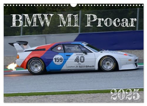 BMW M1 Procar (Wandkalender 2025 DIN A3 quer), CALVENDO Monatskalender: Rennautolegende BMW M1 Procar im Renneinsatz (CALVENDO Sport) von CALVENDO