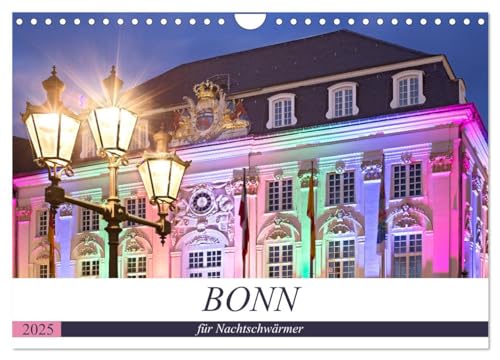 BONN für Nachtschwärmer (Wandkalender 2025 DIN A4 quer), CALVENDO Monatskalender von CALVENDO