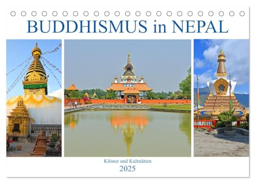 BUDDHISMUS in NEPAL (Tischkalender 2025 DIN A5 quer), CALVENDO Monatskalender von CALVENDO