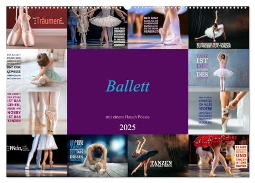 Ballett mit einem Hauch Poesie (Wandkalender 2025 DIN A2 quer), CALVENDO Monatskalender von CALVENDO
