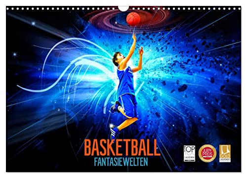 Basketball Fantasiewelten (Wandkalender 2025 DIN A3 quer), CALVENDO Monatskalender von CALVENDO