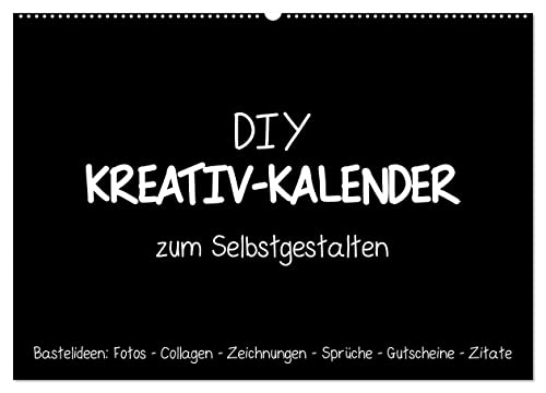 Bastelkalender: DIY Kreativ-Kalender -schwarz- (Wandkalender 2025 DIN A2 quer), CALVENDO Monatskalender von CALVENDO