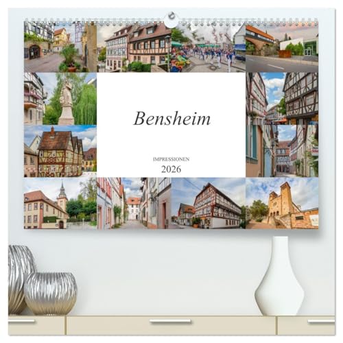 Bensheim Impressionen (hochwertiger Premium Wandkalender 2026 DIN A2 quer), Kunstdruck in Hochglanz von CALVENDO