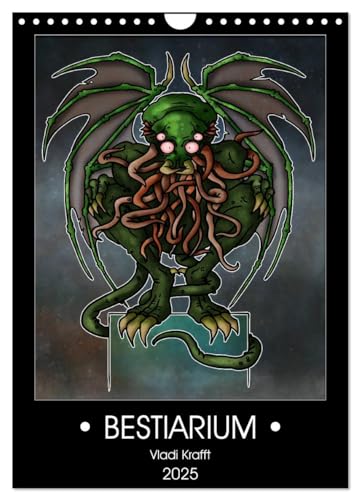 Bestiarium Vladi Krafft (Wandkalender 2025 DIN A4 hoch), CALVENDO Monatskalender
