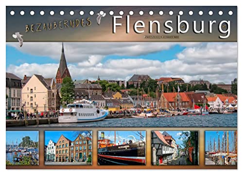Bezauberndes Flensburg (Tischkalender 2025 DIN A5 quer), CALVENDO Monatskalender von CALVENDO