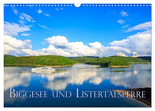 Biggesee und Listertalsperre (Wandkalender 2026 DIN A3 quer), CALVENDO Monatskalender: Die herrliche Seenlandschaft von Biggesee und Listertalsperre im Südsauerland (CALVENDO Natur) von Calvendo