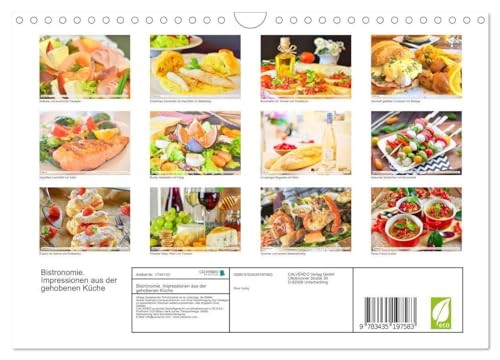 Bistronomie. Impressionen aus der gehobenen Küche (Wandkalender 2025 DIN A4 quer), CALVENDO Monatskalender: Die Bistronomie ist ein neuer Trend und ... durch die Gastronomie (CALVENDO Lifestyle) von Calvendo