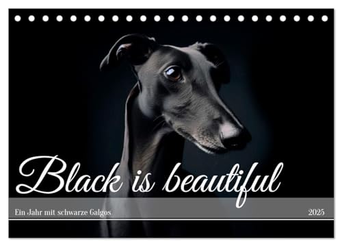 Black is beautiful (Tischkalender 2025 DIN A5 quer), CALVENDO Monatskalender von CALVENDO