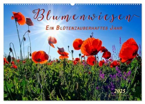 Blumenwiesen – ein blütenzauberhaftes Jahr (Wandkalender 2025 DIN A2 quer), CALVENDO Monatskalender von CALVENDO