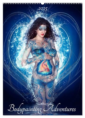 Bodypainting Adventures (Wandkalender 2025 DIN A2 hoch), CALVENDO Monatskalender von CALVENDO