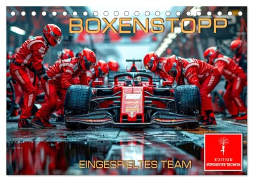 Boxenstopp - eingespieltes Team (Tischkalender 2025 DIN A5 quer), CALVENDO Monatskalender von CALVENDO