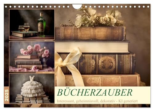 Bücherzauber (Wandkalender 2025 DIN A4 quer), CALVENDO Monatskalender von CALVENDO