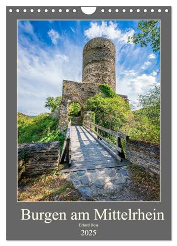 Burgen am Mittelrhein (Wandkalender 2025 DIN A4 hoch), CALVENDO Monatskalender von CALVENDO