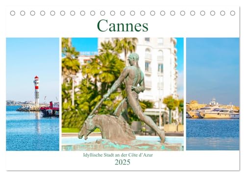 Cannes - idyllische Stadt an der Côte d’Azur (Tischkalender 2025 DIN A5 quer), CALVENDO Monatskalender von CALVENDO