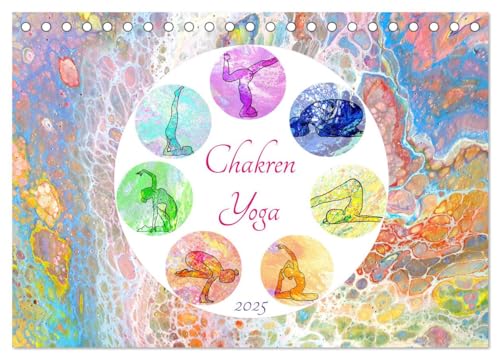 Chakren Yoga (Tischkalender 2025 DIN A5 quer), CALVENDO Monatskalender von CALVENDO