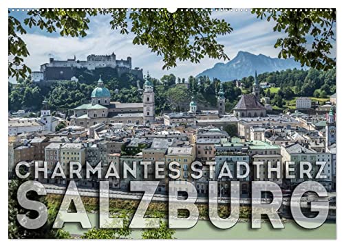 Charmantes Stadtherz SALZBURG (Wandkalender 2025 DIN A2 quer), CALVENDO Monatskalender von CALVENDO