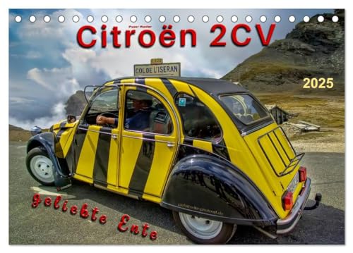 Citroën 2CV - geliebte Ente (Tischkalender 2025 DIN A5 quer), CALVENDO Monatskalender von CALVENDO