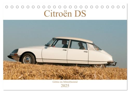 Citroën DS Göttin im Mittelrheintal (Tischkalender 2025 DIN A5 quer), CALVENDO Monatskalender von CALVENDO