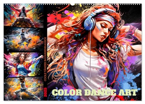 Color Dance Art (Wandkalender 2025 DIN A2 quer), CALVENDO Monatskalender: Jeder Monat präsentiert ein neues faszinierendes Bild, das die Fantasie anregt. (CALVENDO Hobbys) von Calvendo