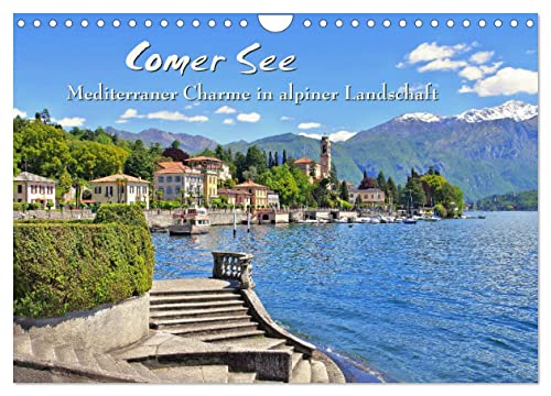 Comer See - Mediterraner Charme in alpiner Landschaft (Wandkalender 2025 DIN A4 quer), CALVENDO Monatskalender von CALVENDO