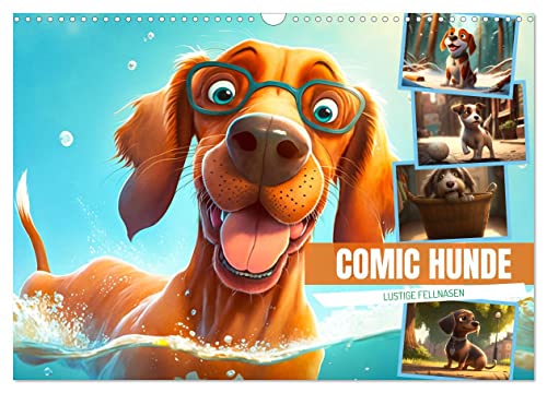 Comic Hunde (Wandkalender 2025 DIN A3 quer), CALVENDO Monatskalender von CALVENDO
