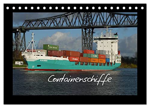 Containerschiffe (Tischkalender 2025 DIN A5 quer), CALVENDO Monatskalender von CALVENDO