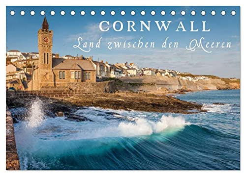 Cornwall - Land zwischen den Meeren (Tischkalender 2025 DIN A5 quer), CALVENDO Monatskalender von CALVENDO