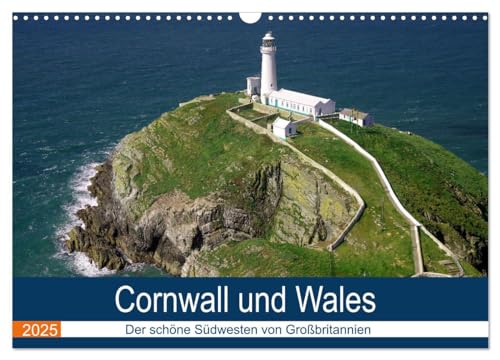 Cornwall und Wales (Wandkalender 2025 DIN A3 quer), CALVENDO Monatskalender von CALVENDO