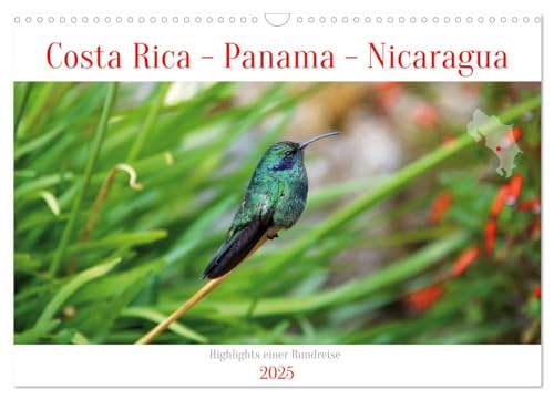 Costa Rica - Panama - Nicaragua (Wandkalender 2025 DIN A3 quer), CALVENDO Monatskalender von CALVENDO