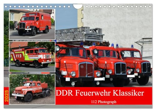 DDR Feuerwehr Klassiker (Wandkalender 2025 DIN A4 quer), CALVENDO Monatskalender