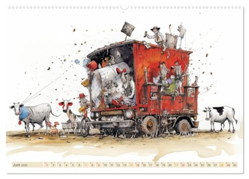 Da ist was los auf dem Bauernhof (Wandkalender 2025 DIN A2 quer), CALVENDO Monatskalender: Dieser Bauernhof – ein Reich für die Tiere. (CALVENDO Spass) von Calvendo