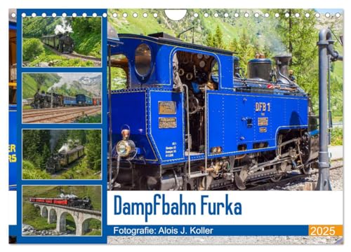 Dampfbahn Furka 2025 (Wandkalender 2025 DIN A4 quer), CALVENDO Monatskalender von CALVENDO