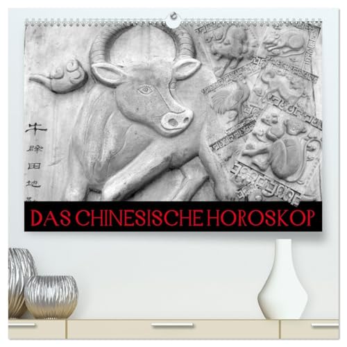Das Chinesische Horoskop/Geburtstagskalender (hochwertiger Premium Wandkalender 2026 DIN A2 quer), Kunstdruck in Hochglanz von CALVENDO