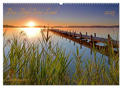 Das Fünf-Seen-Land Oberbayern (Wandkalender 2025 DIN A2 quer), CALVENDO Monatskalender von CALVENDO