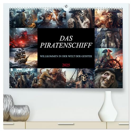 Das Piratenschiff - Willkommen in der Welt der Geister (hochwertiger Premium Wandkalender 2025 DIN A2 quer), Kunstdruck in Hochglanz von CALVENDO