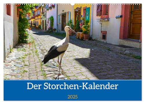 Der Storchenkalender (Wandkalender 2025 DIN A2 quer), CALVENDO Monatskalender von CALVENDO