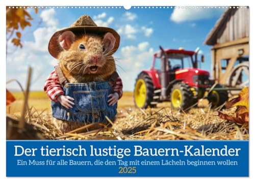 Der tierisch lustige Bauern-Kalender (Wandkalender 2025 DIN A2 quer), CALVENDO Monatskalender von CALVENDO
