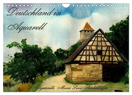 Deutschland in Aquarell (Wandkalender 2025 DIN A4 quer), CALVENDO Monatskalender von CALVENDO