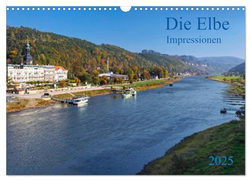 Die Elbe Impressionen (Wandkalender 2025 DIN A3 quer), CALVENDO Monatskalender von CALVENDO
