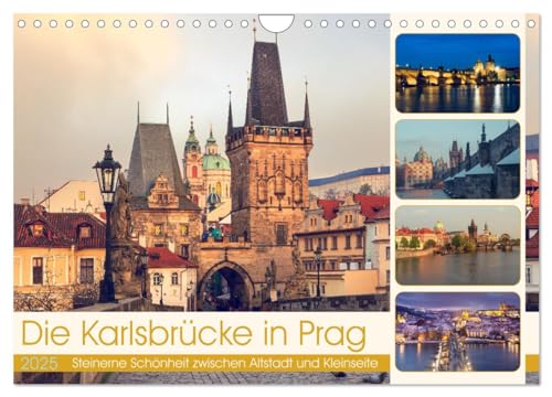 Die Karlsbrücke in Prag (Wandkalender 2025 DIN A4 quer), CALVENDO Monatskalender von CALVENDO