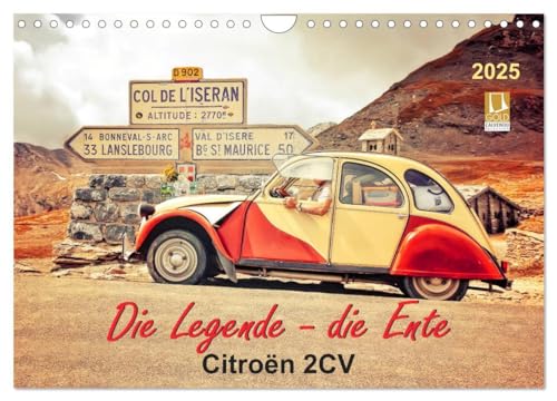 Die Legende - die Ente, Citroën 2CV (Wandkalender 2025 DIN A4 quer), CALVENDO Monatskalender: Von der Bauernkutsche zum Kultobjekt. (CALVENDO Mobilitaet) von CALVENDO