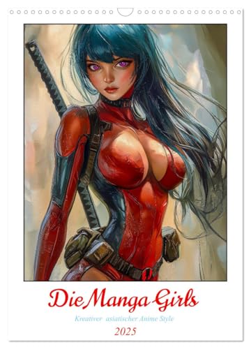 Die Manga Girls (Wandkalender 2025 DIN A3 hoch), CALVENDO Monatskalender von CALVENDO